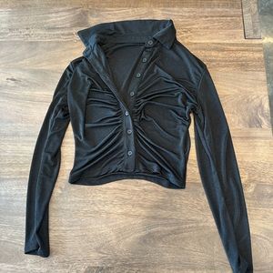 Long sleeve top - black